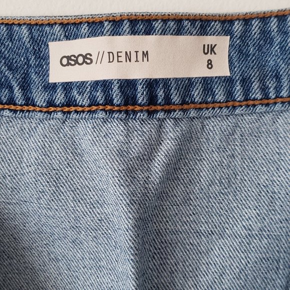 Denim Wrap Skirt in Stonewash Blue - Picture 7 of 8